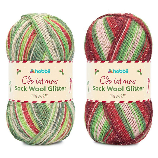 Christmas Sock Wool Glitter (Limited Edition) - Hobbii