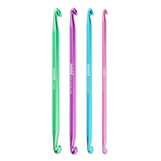 Dubbele Tunische haaknaaldenset &#39;Alu&#39; - 14 cm - Hobbii