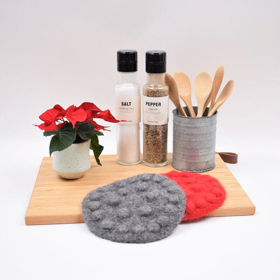 

Kerstonderleggers met bobbelbloemen
2