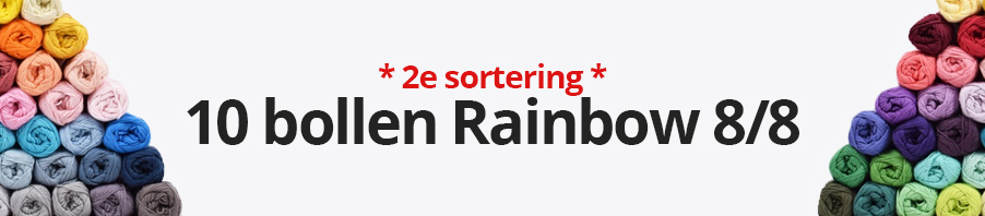 10 bollen Rainbow 8/8 (2e sortering)